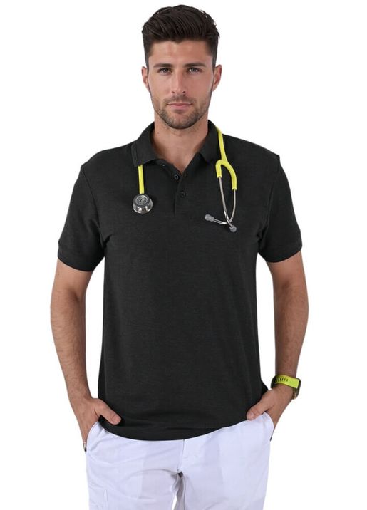 Zdravotnícke oblečenie - Tričká - Zdravotnícka polokošeľa MEDICAL antracit | medical-uniforms