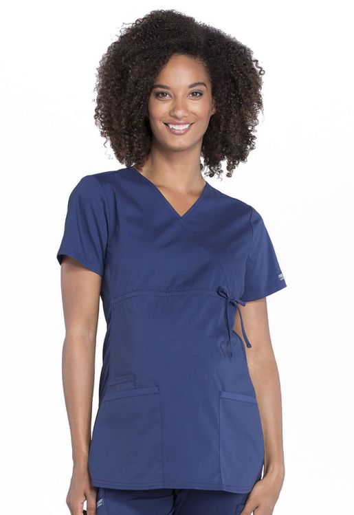 Zdravotnícke oblečenie - Novinky - Tehotenská zdravotnícka dámska blúza MATERNITY – námornícka modrá | medical-uniforms