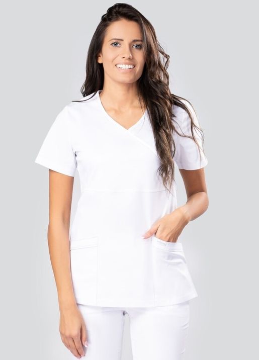 Zdravotnícke oblečenie - Blúzky - Zdravotnícka blúza FLEX ZONE Il biela | medical-uniforms